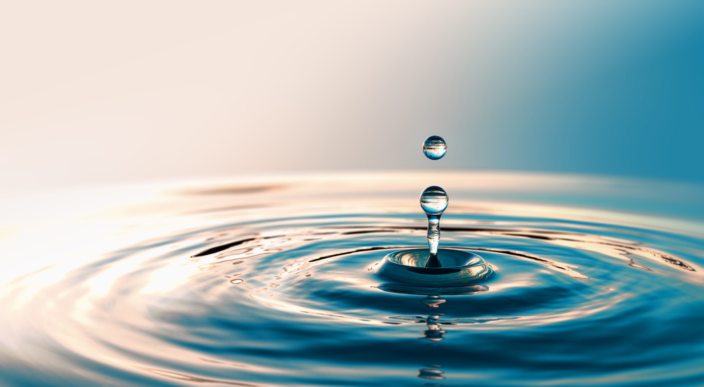 A drop of water and the rings it leaves behind